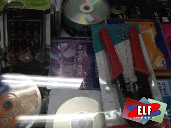 Płyty CD i DVD, kasety do drukarek, klawiatury