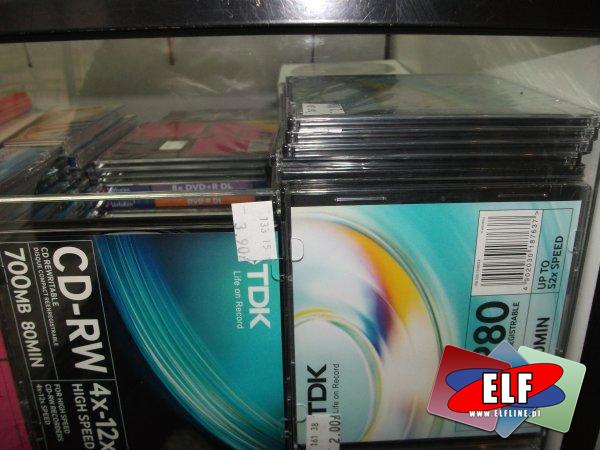 Płyty CD i DVD, kasety do drukarek, klawiatury