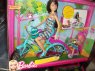 Barbie lalka, lalki, stylistka fryzur, fryzjerka, fryzjer, salon fryzjerski, z pieskiem, z pieskami, z karuzelą, na rowerze turystycznym, kempingowym, turystka