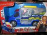 Samochód policyjny z przyborami policjanta, kajdanki, krótkofalówki itp., samochód policja, samochody policyjne