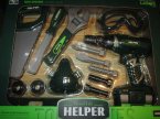 Gool Life Helper, Narzędzia, Zestaw narzędzi małego majsterkowicza, Narzędzia zabawkowe, zabawka, Hełm, Imadło, Wkrętarka, Szczypce, Zestaw kluczy i inne narzędzia zabawkowe