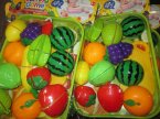Plastikowe warzywa i owoce, zabawka, zabawki, do zabawy w sklep, dom, kuchnię itp.