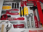 Deluxe Tools, zestaw narzędzi dla małego majsterkowicza, narzędzia plastikowe