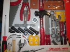 Deluxe Tools, zestaw narzędzi dla małego majsterkowicza, narzędzia plastikowe