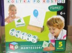 Kostka po kostce pisanie, Gra edukacyjna, metoda Montessori, Gry edukacyjne 5, 6 kostek i inne wersje