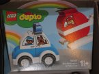 Lego Duplo, 10953 Unicorn, 10957 Helikopter strażacki i radiowóz, klocki