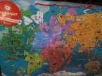 Puzzle mapa świata, edukacyjne drewniane puzzle