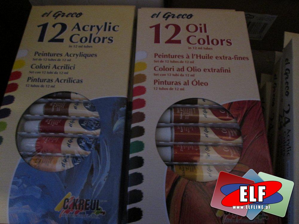 Farby akrylowe 12, 24 kolorów i inne