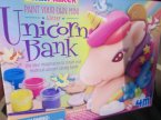 Unicorn Bank, Paint your own unicorn, pomaluj swojego własnego jednirożca, zabawka kreatywna, zabawki kreatywne