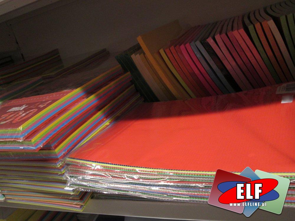 Bloki kolorowe, różne kolory i wzory, gładkie i karbowane, Blok, kartka, kartki kolorowe
