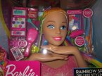 Barbie, Tęczowa głowa do stylizacji, czesania, dla małej stylistki modnych fryzur