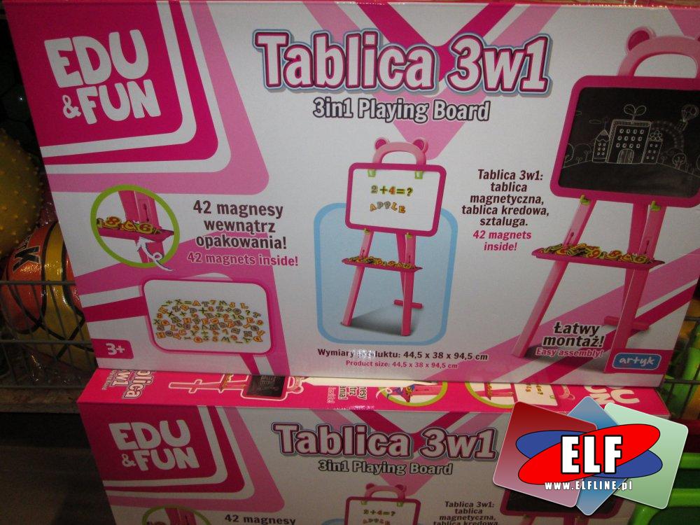 Tablica 3 w 1, tablice, suchościeralna, kredowa, magnetyczna