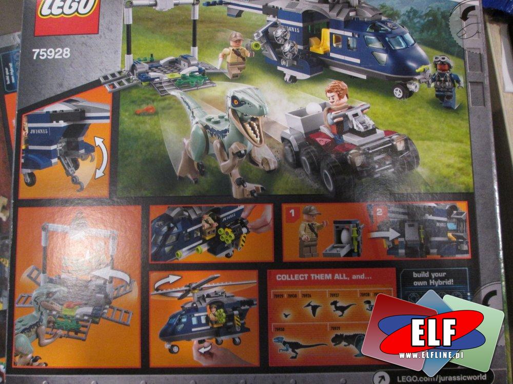 Lego Jurassic World, 75928 Pościg za śmigłowcem, klocki