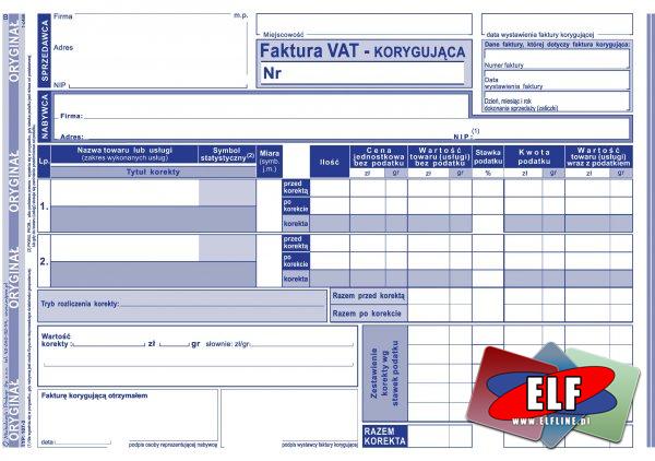 Faktury VAT, Faktura VAT, netto, brutto, z jedną kopią, 1 kopia, dwie kopie, 2 kopie, wielokopia, RR dla rolników, MP mały podatnik, faktura wewnętrzna