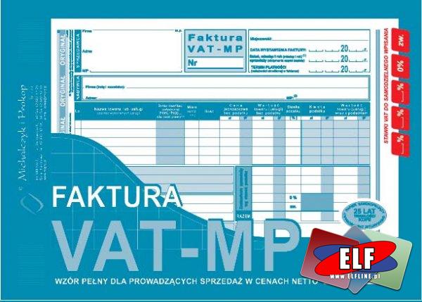 Faktury VAT, Faktura VAT, netto, brutto, z jedną kopią, 1 kopia, dwie kopie, 2 kopie, wielokopia, RR dla rolników, MP mały podatnik, faktura wewnętrzna, wewnętrzna, nota korygująca, faktura korygująca, zwrot vat dla podró