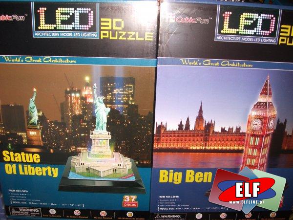 Puzzle przestrzenne 3D świecące led