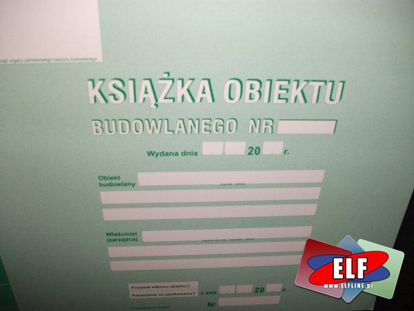 Książka obiektu budowlanego, druk, druki