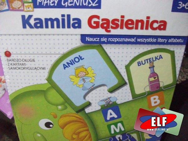 Gra mały geniusz kamila gąsienica, naucz się rozpoznawać wszystkie litery alfabetu, edukacyjna, edukacyjne, gry