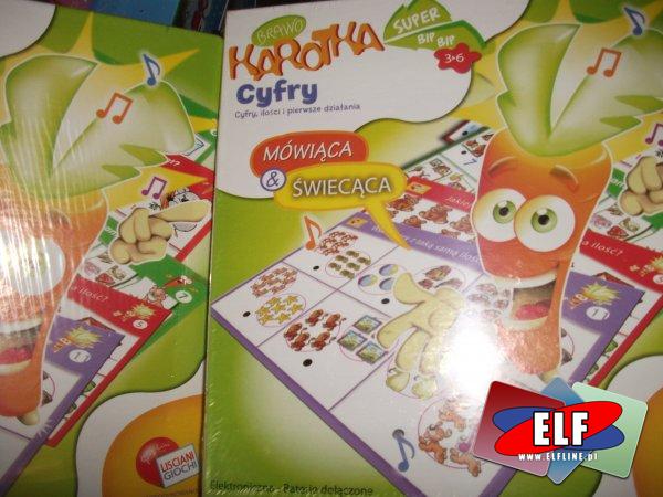 Gra karotka, mówiąca, świecąca, gry cyfry