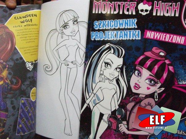 Monster high, zestawy do projektowania, projektowanie, kreatywne zestawy projektanckie, kolorowanie, kolorowanka, kolorowanki, z naklejkami, naklejka, naklejki itp.