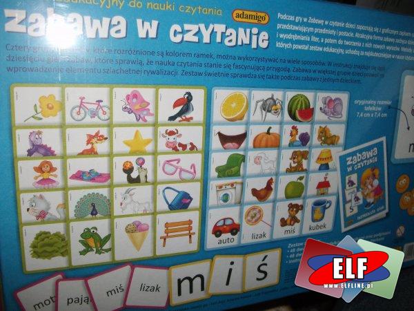 Gra zabawa w czytanie adamigo, gry