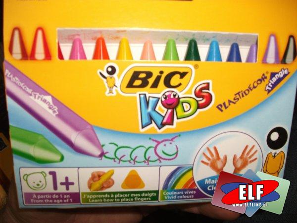 Kredki świecowe bic 12 kolorów, kredka świecowa