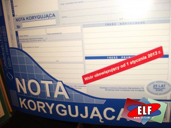 Nowe druki, druk, faktura, faktury obowiązujące od stycznia 2013