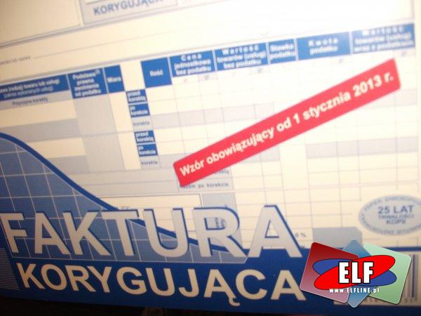 Nowe druki, druk, faktura, faktury obowiązujące od stycznia 2013