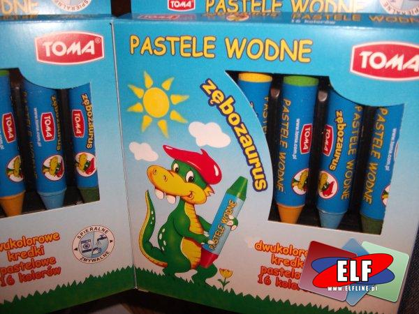 Pastele wodne 16 kolorów toma, zębozaurus