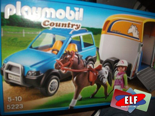 Playmobil, 5223 Samochód z przyczepa dla konia, 5226 Wycieczka bryczka, 5228 Zaprzęg z kucykiem, klocki