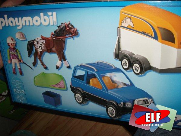 Playmobil, 5223 Samochód z przyczepa dla konia, 5226 Wycieczka bryczka, 5228 Zaprzęg z kucykiem, klocki