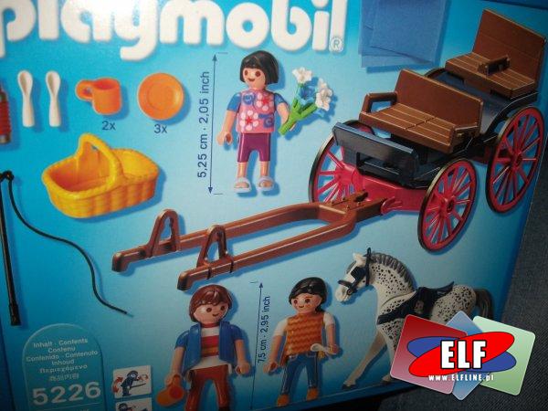 Playmobil, 5223 Samochód z przyczepa dla konia, 5226 Wycieczka bryczka, 5228 Zaprzęg z kucykiem, klocki