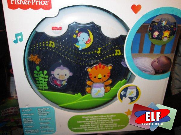 Fisher-Price Tor wyścigowy szczeniaczka, Laptop malucha, Uspokajacz spadające gwiazdy wyświetlający na ścianie