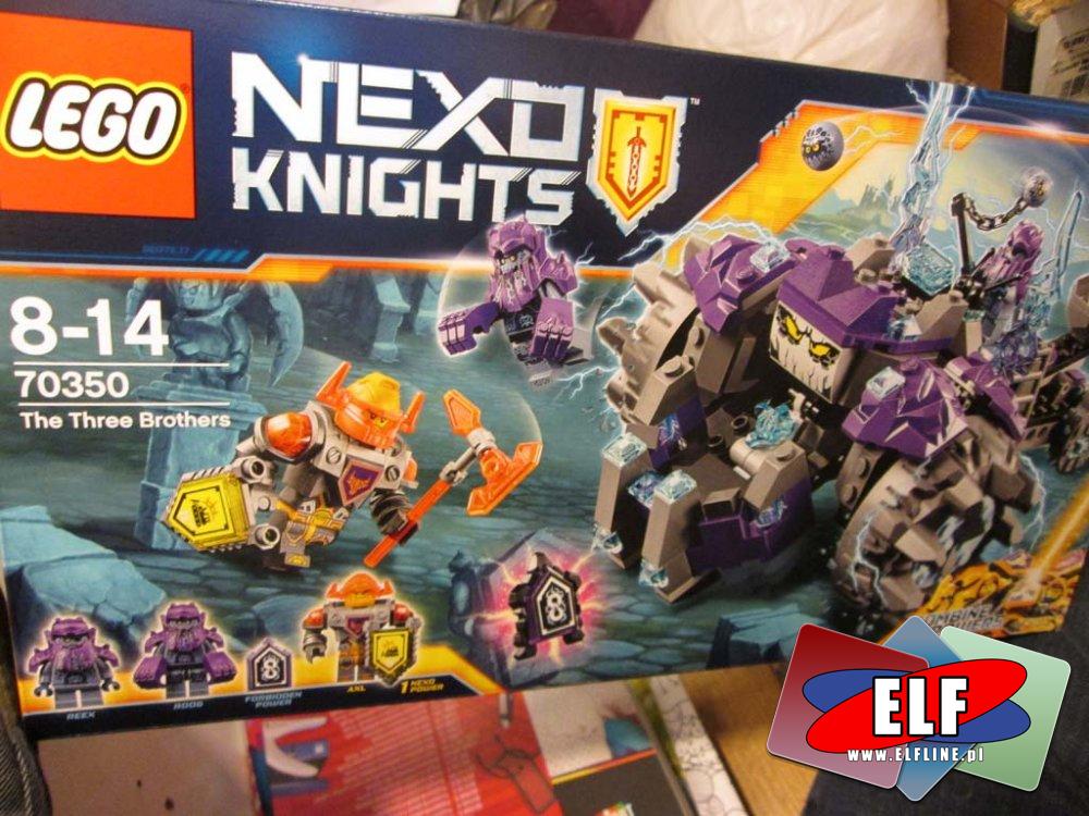 Lego Nexo Knights, 70350 Pojazd trzech braci, The Three Brothers, klocki