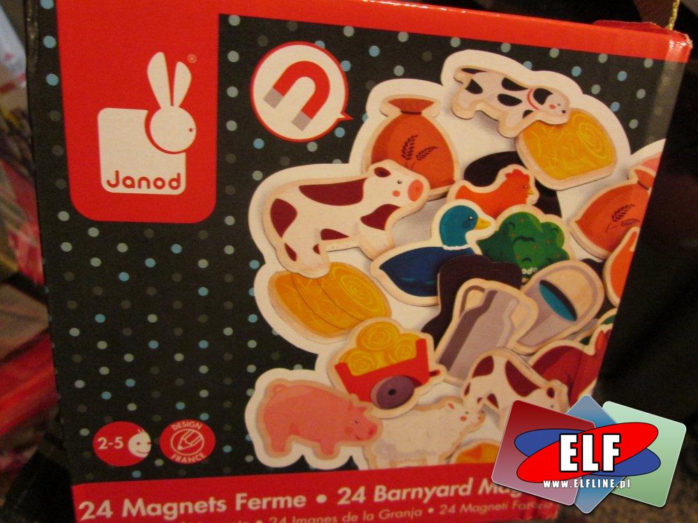 Janod, magnetyczna farma, magnetyczna układanka, zabawka