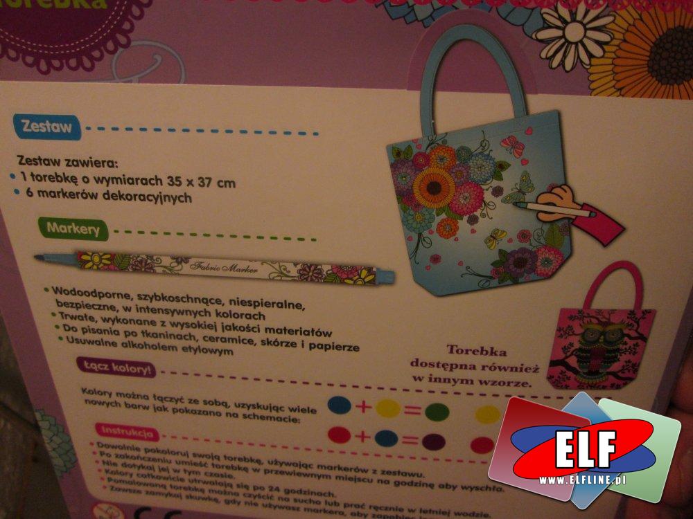 Torebka to pokolorowania, pomalowania, kreatywna, kreatywne