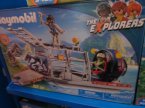 Playmobil 9429 Obozowisko z T-Rexem, 9432 Pojazd badawczy ze stegozaurem,  9434 Samoch&amp;oacute;d terenowy z działającą wyrzutnią sieci, 9430 Helikopter z pterodaktylem, klocki