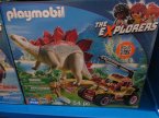 Playmobil 9429 Obozowisko z T-Rexem, 9432 Pojazd badawczy ze stegozaurem,  9434 Samoch&amp;oacute;d terenowy z działającą wyrzutnią sieci, 9430 Helikopter z pterodaktylem, klocki
