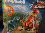 Playmobil 9429 Obozowisko z T-Rexem, 9432 Pojazd badawczy ze stegozaurem,  9434 Samoch&amp;oacute;d terenowy z działającą wyrzutnią sieci, 9430 Helikopter z pterodaktylem, klocki