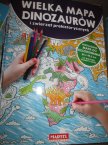 Wielka Mapa Dinozaurów i zwierząt prehistorycznych, Rozkładana mapa do kolorowania, mapy, kolorowanka, kolorowanki, edukacyjna, edukacyjne