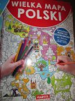 Wielka Mapa Polski, Rozkładana mapa do kolorowania, mapy, kolorowanka, kolorowanki, edukacyjna, edukacyjne