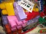 Klocki plastikowe, konstrukcyjne, w workach, w worku