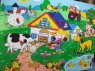 Puzzle drewniane z uchwytem, układanka drewniana, układanki drewniane